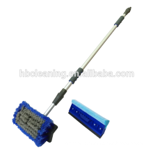 car brush with telescopic water fed pole, auto wash car wash squeegee